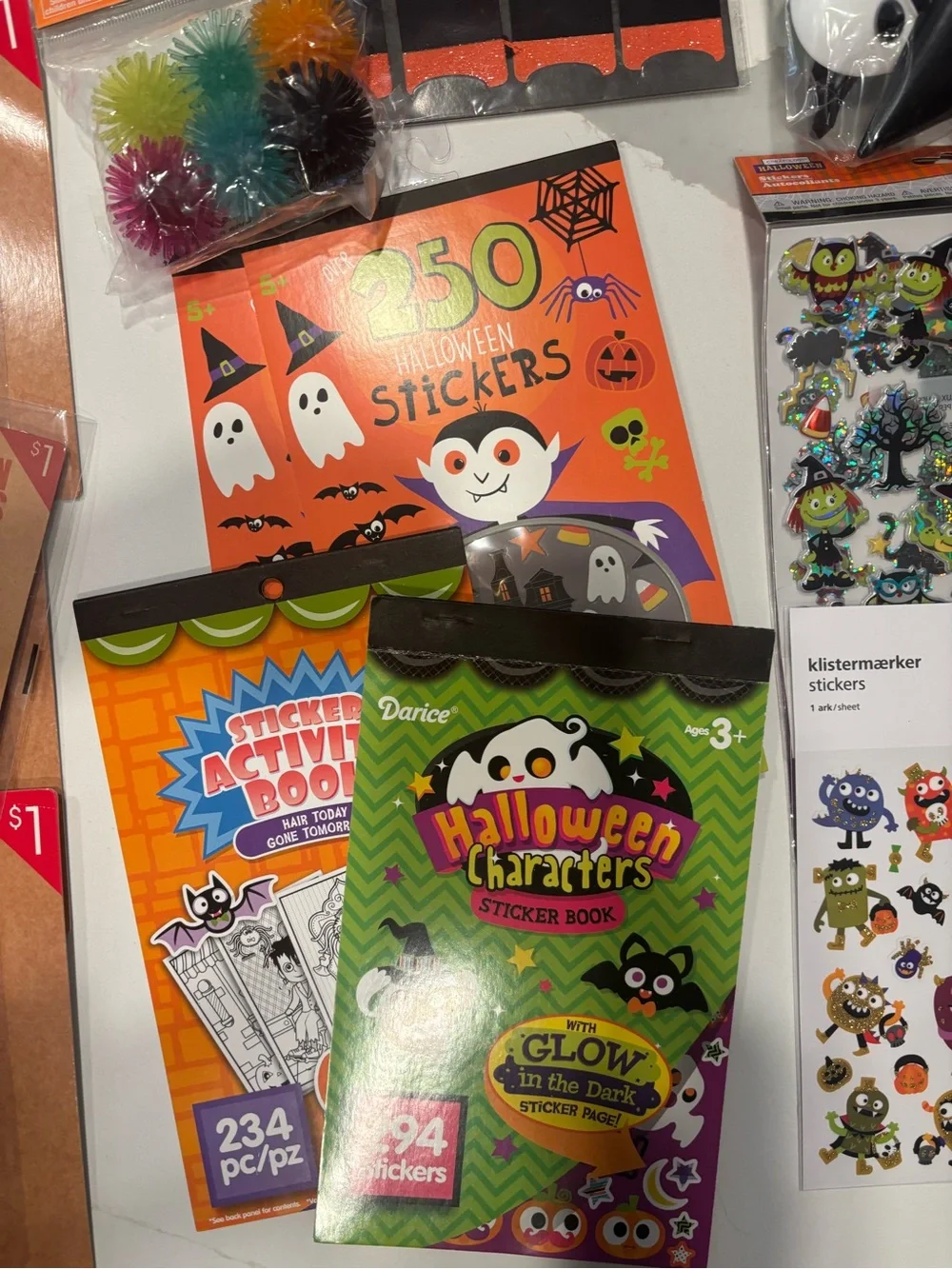Bundle of 23 Halloween Kids Stickers & Craft Supplies
